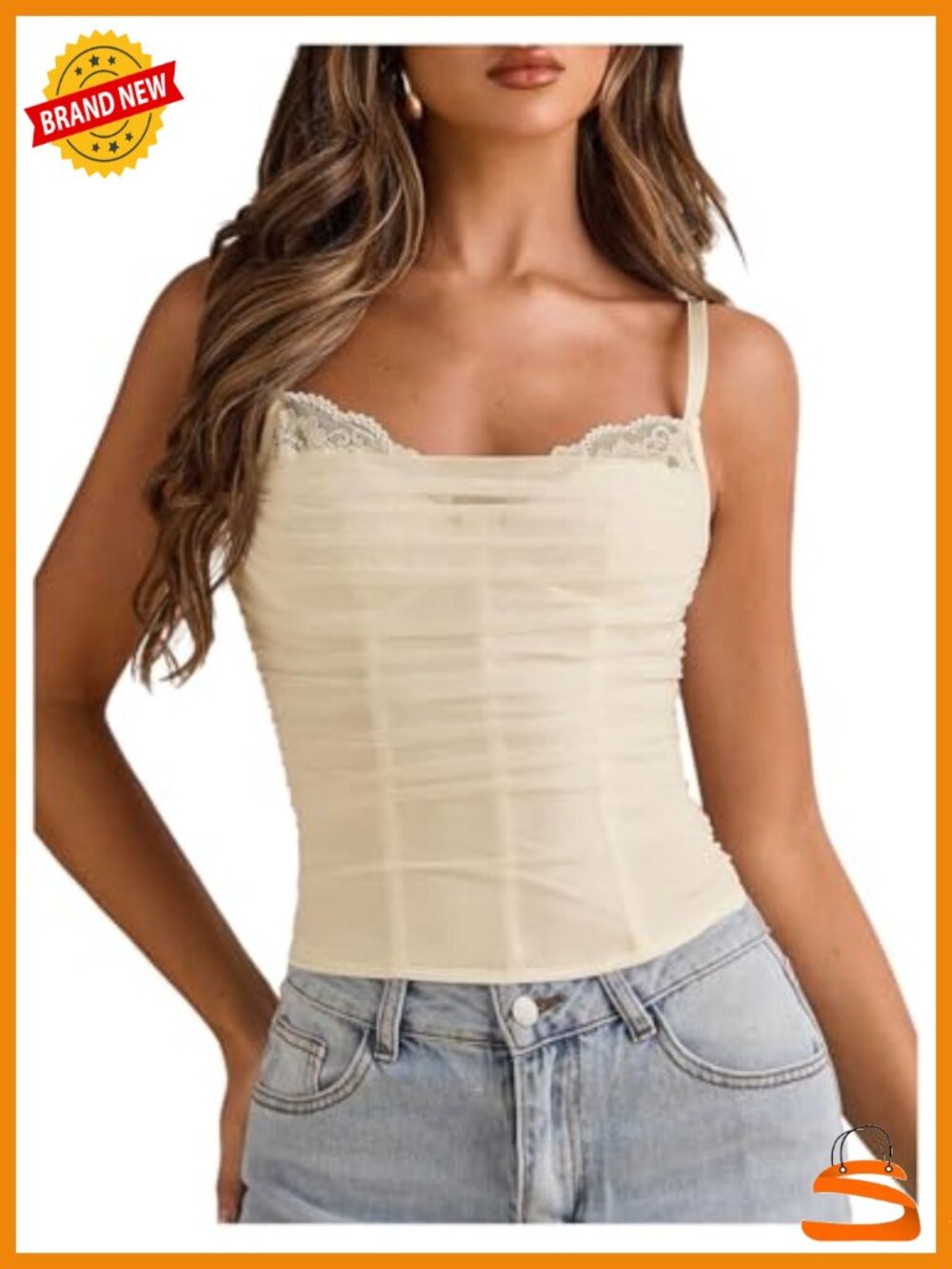 Lace Corset Crop Top Spaghetti Strap Y2k Bustier Going Out Top